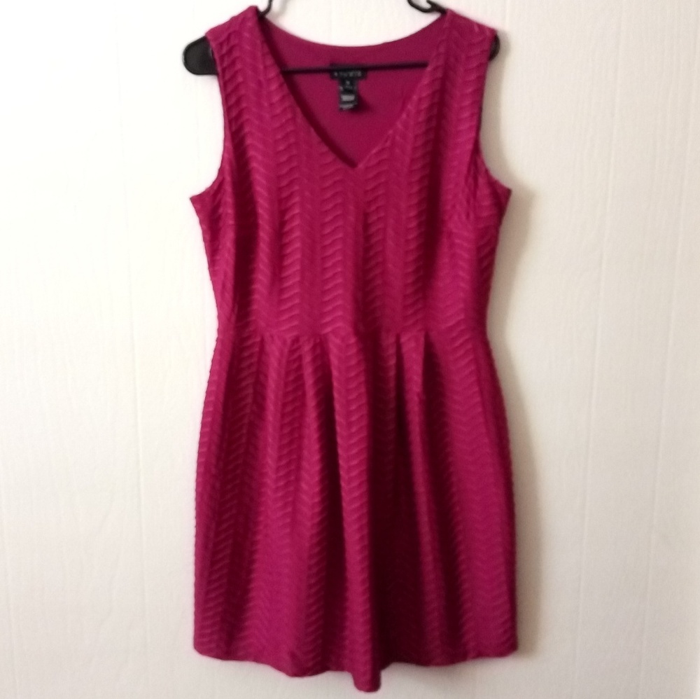 Shimmery Metallic Chevron fit and flare Dress